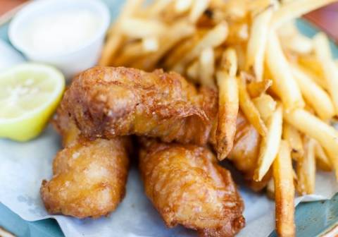platter of fish and chips