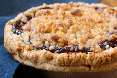 A fresh baked pie from Linns easy as pie cafe